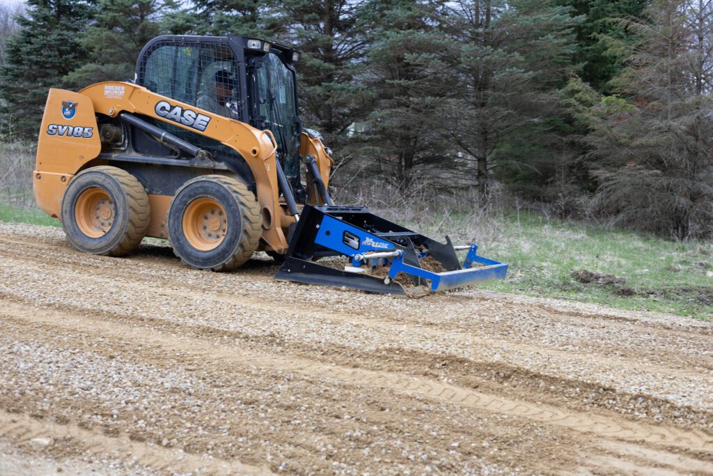 kage greater bar land plane with ripper teeth skid steer attachment