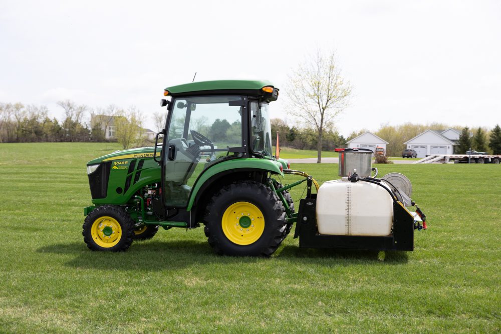 kage liquidrage braodcast summer kit on john deere tractor broadleaf sprayer