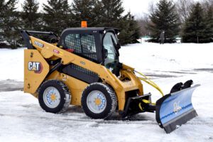 KAGE Klawz 245 Skid Steer Snow Tires on CAT 262D3 skid loader