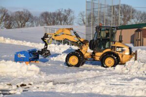 SnowFire Compact Front End Loader Plow with detachable box